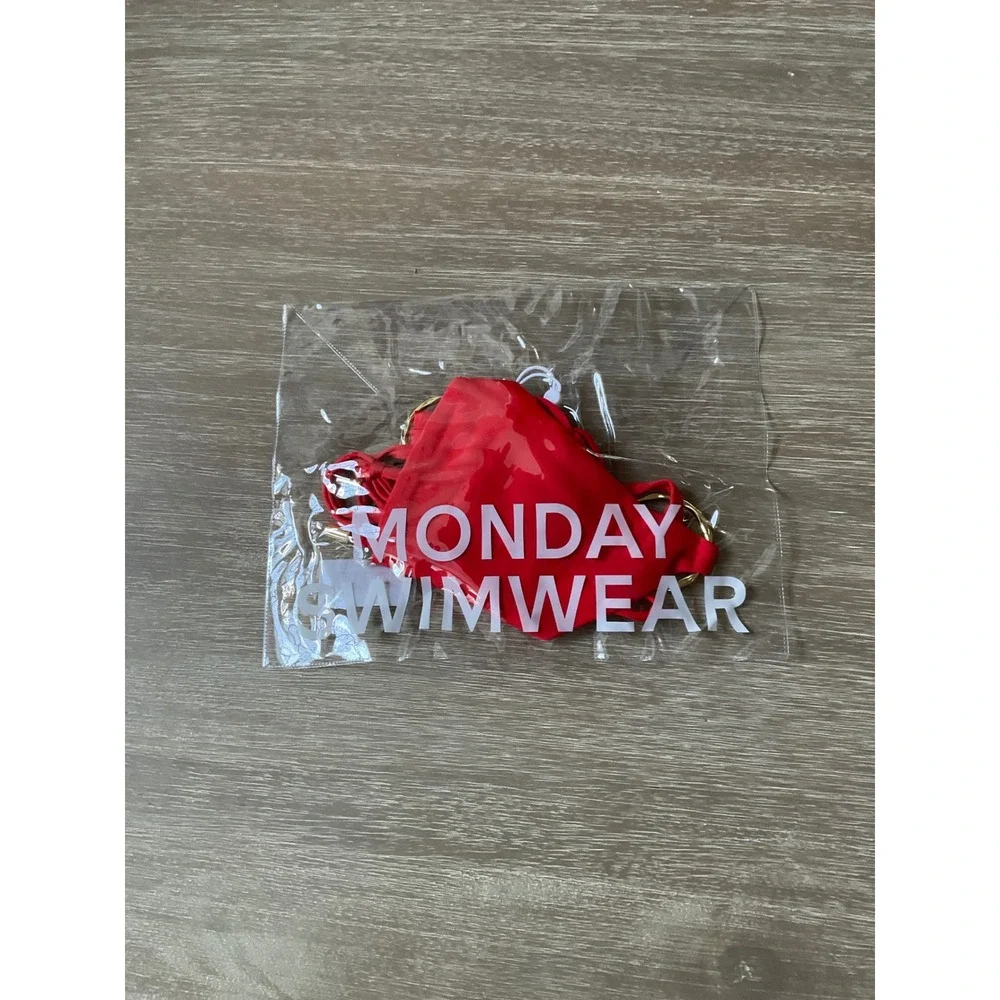Monday Swimwear Cannes Bottom Chili Pepper Red Small New With Tags